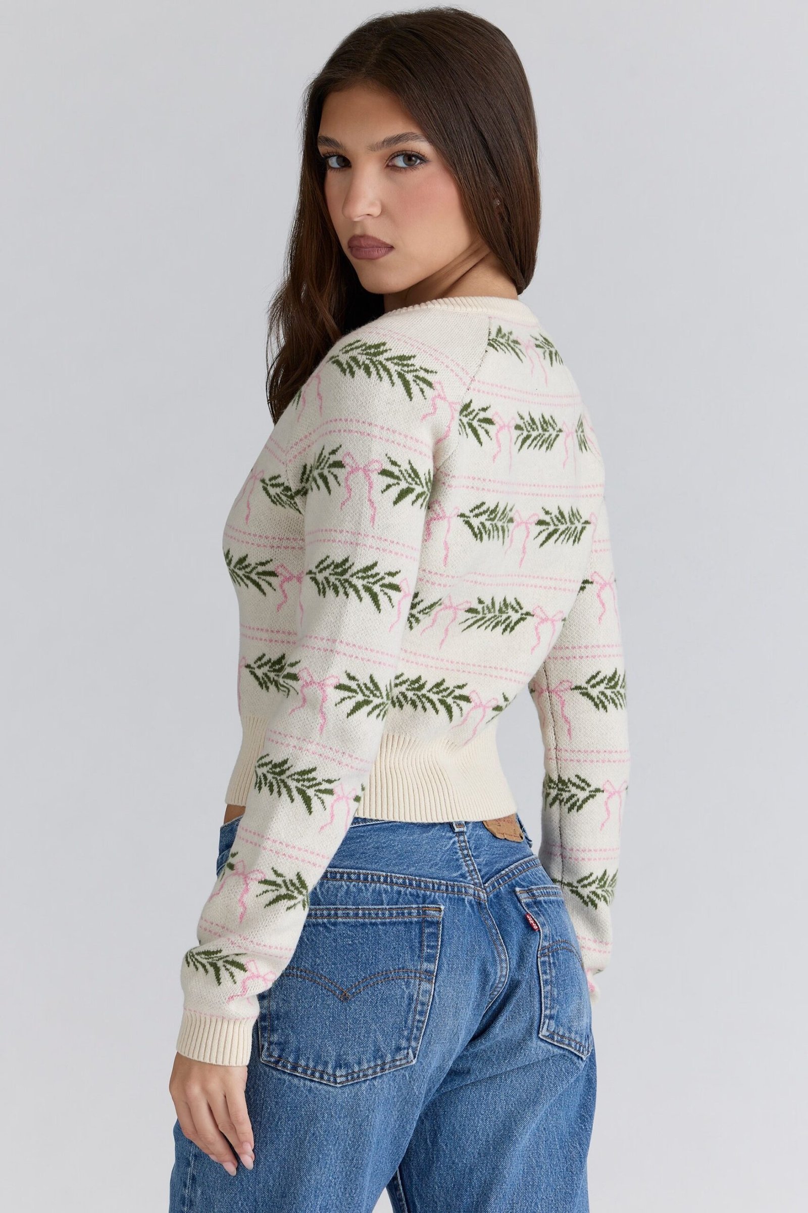 Loose Fit Jacquard Cardigan - Imagen 2