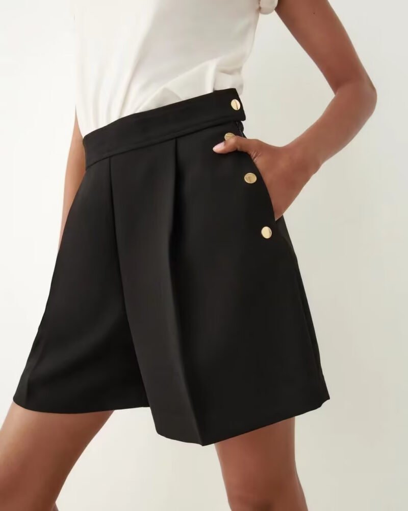 High Rise Shorts Polyester