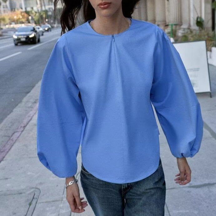 Loose Fit Polyester Blouse