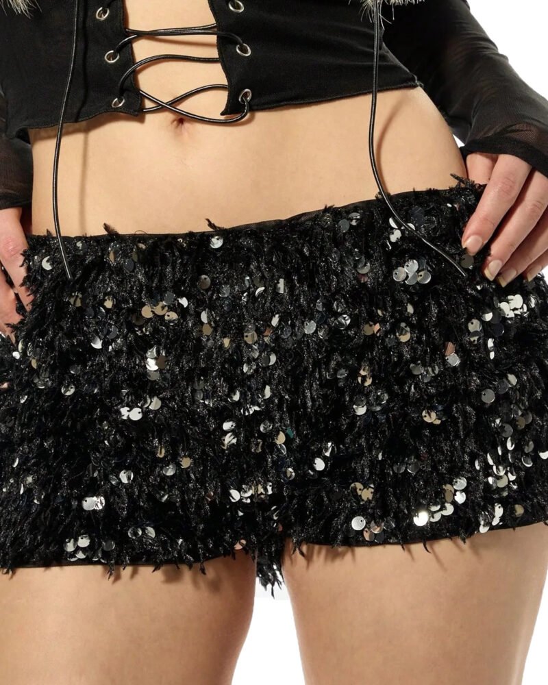 Alternative view of Slim Fit Sequin Shorts