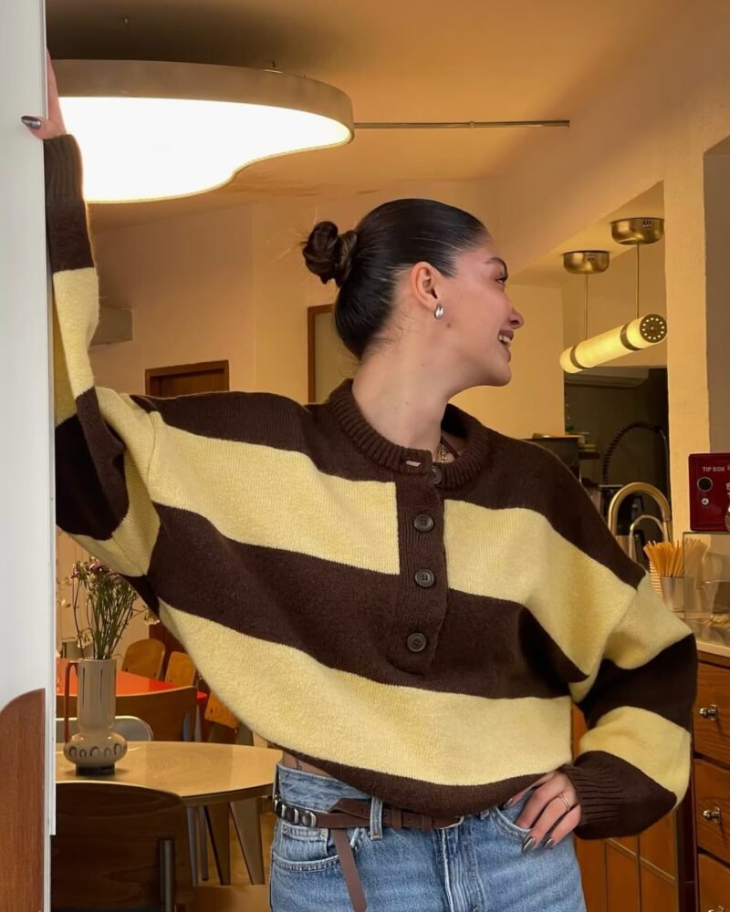 Alternative view of Loose Fit Jersey Pullover Top