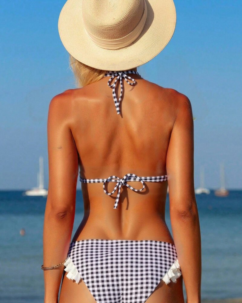 Alternative view of Ruffled Halter Bikini Set