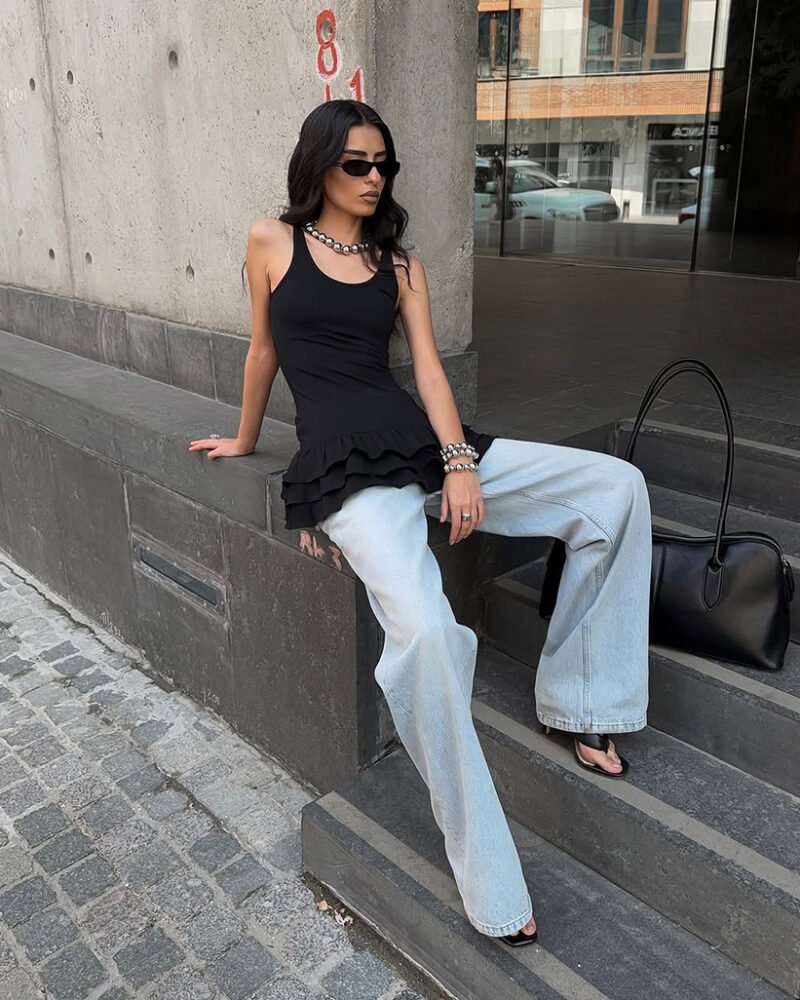 Alternative view of Long Ruched Tank Top