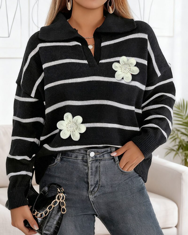 Alternative view of Jersey Long Sleeve Polo Sweater