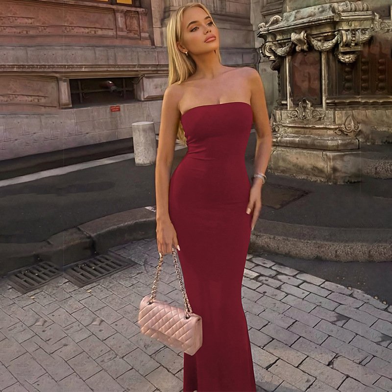 Vista alternativa de Slim Fit Backless Maxi Dress