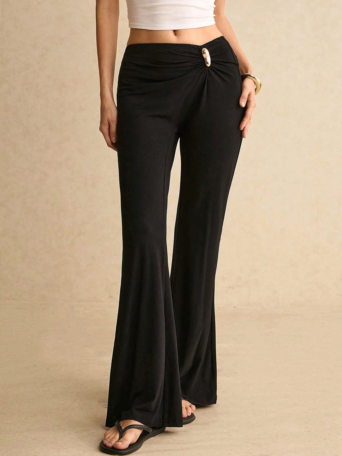 Full-Length Flared Trousers - Imagen 3