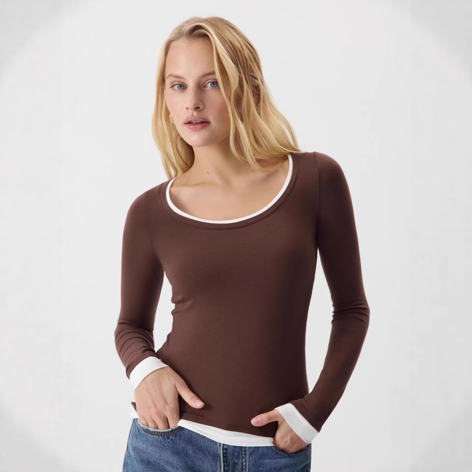 Slim Fit Long Sleeve Top - Image 4