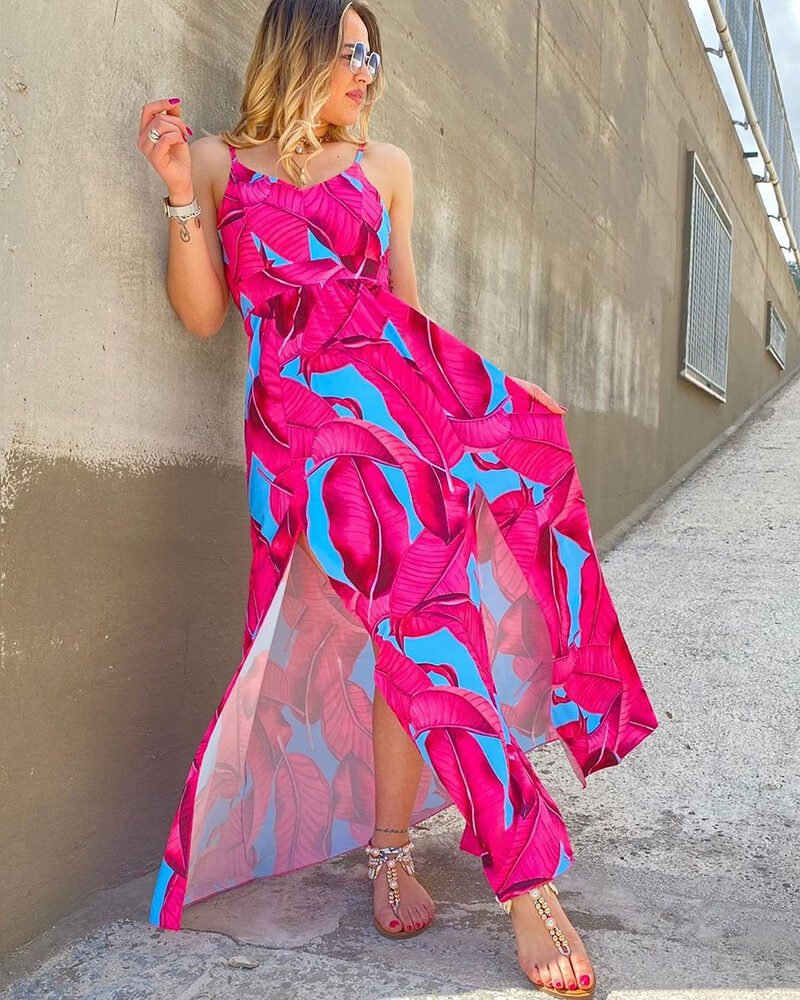 A-Line Backless Maxi Dress
