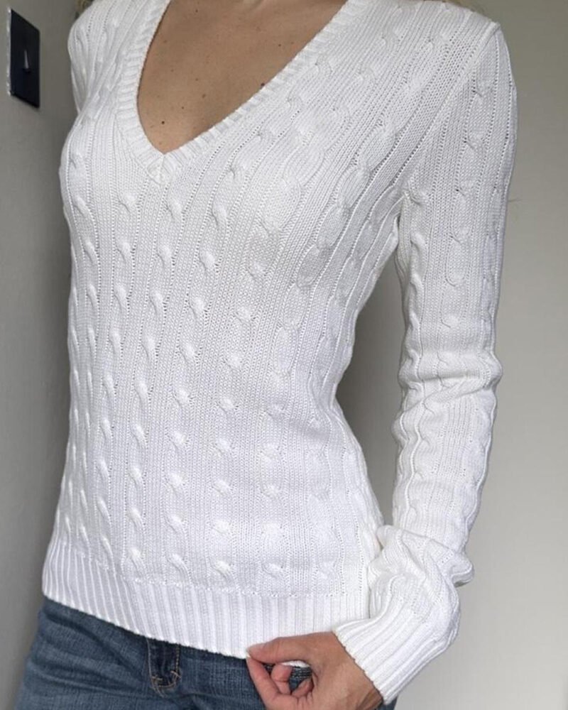Alternative view of Regular Fit Long Sleeve V-Neck Sweater