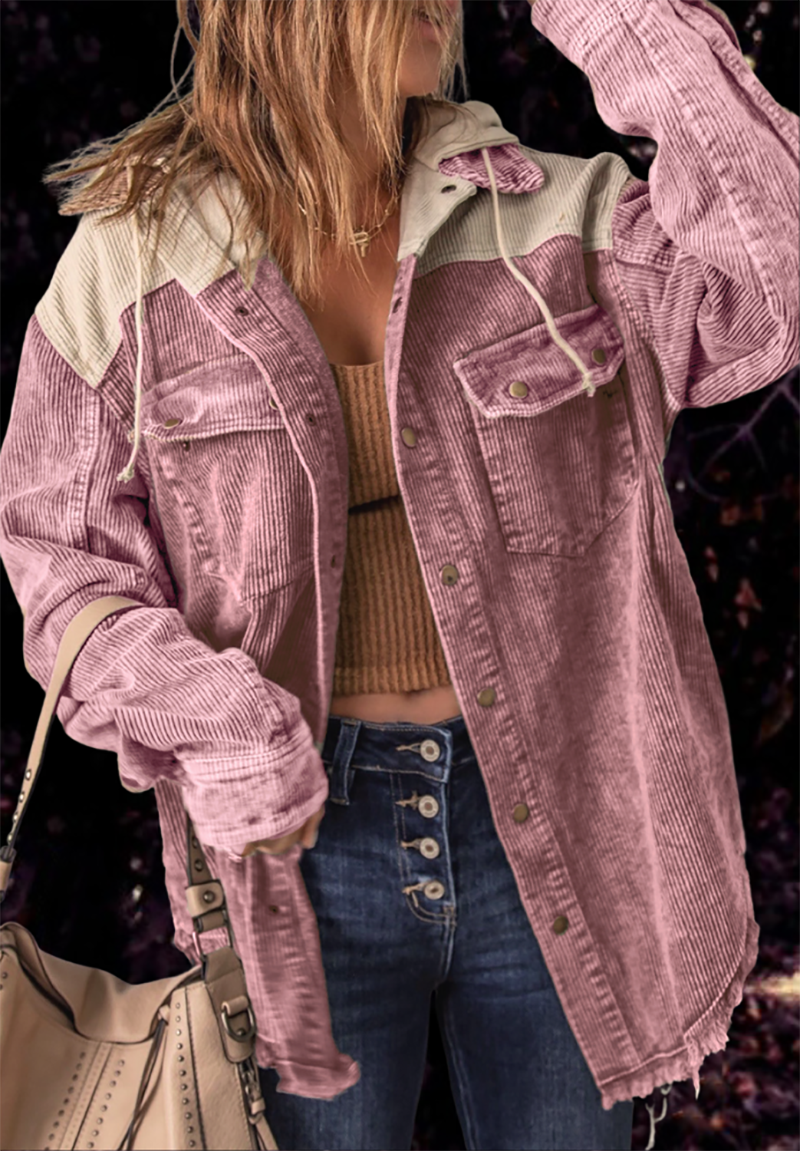 Corduroy Hooded Jacket