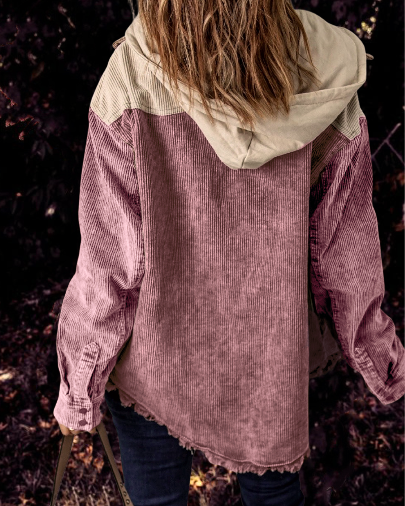 Corduroy Hooded Jacket