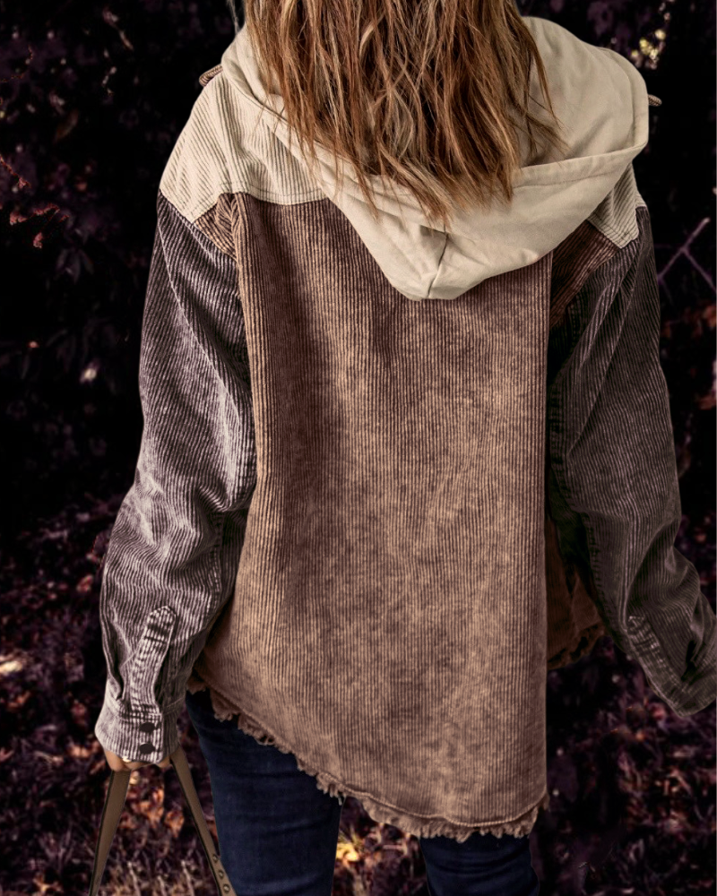 Corduroy Hooded Jacket