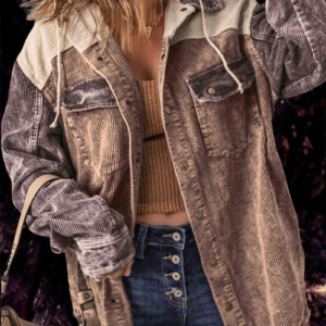 Corduroy Hooded Jacket