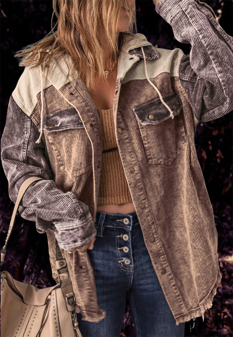 Corduroy Hooded Jacket
