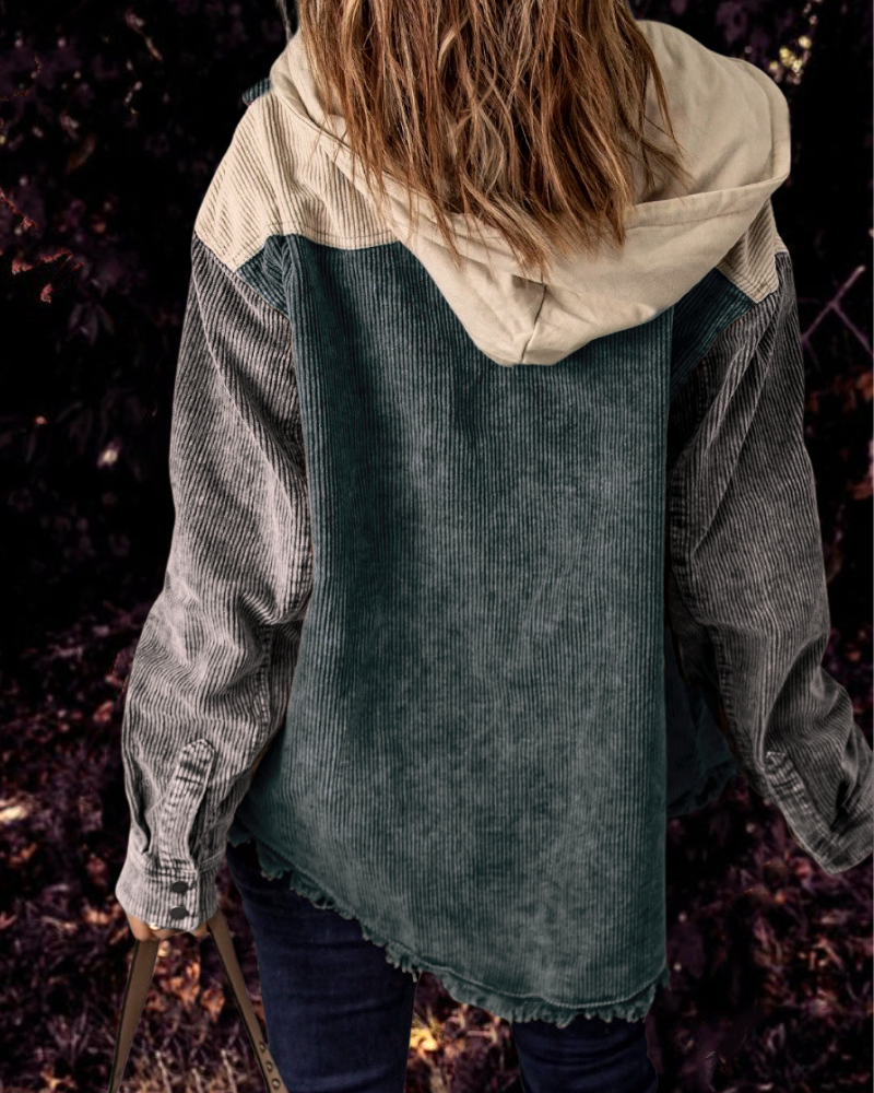 Corduroy Hooded Jacket