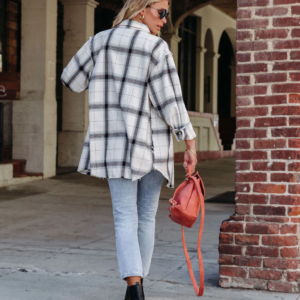 Plaid Long Sleeve Jacket
