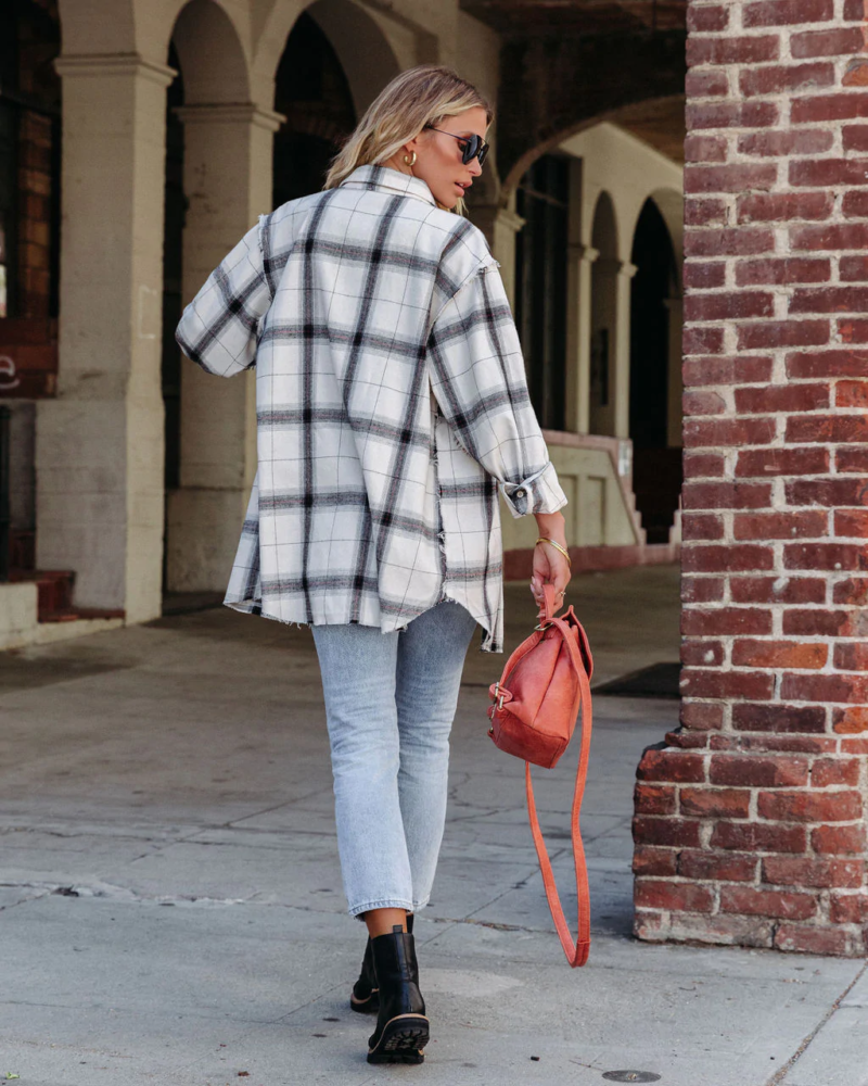 Plaid Long Sleeve Jacket