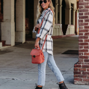 Plaid Long Sleeve Jacket