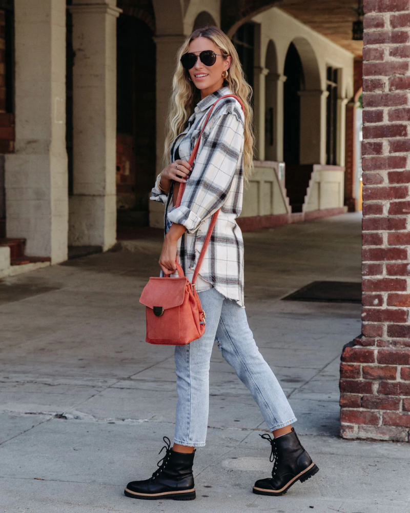 Plaid Long Sleeve Jacket