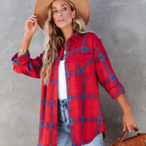 Plaid Long Sleeve Jacket