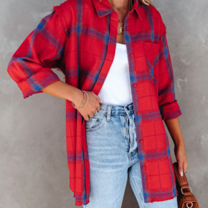 Plaid Long Sleeve Jacket