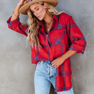 Plaid Long Sleeve Jacket