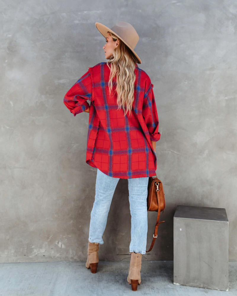 Plaid Long Sleeve Jacket