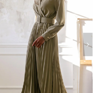 Belted Maxi Shirt Dress