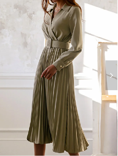 Belted Maxi Shirt Dress