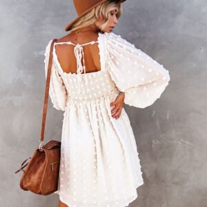 Smocked Ruffle A-Line Dress