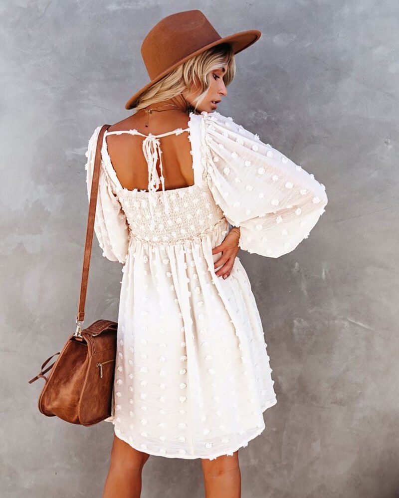 Smocked Ruffle A-Line Dress
