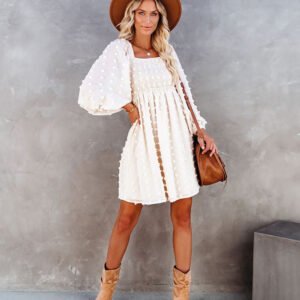 Smocked Ruffle A-Line Dress