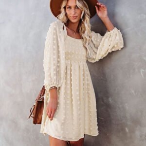 Smocked Ruffle A-Line Dress