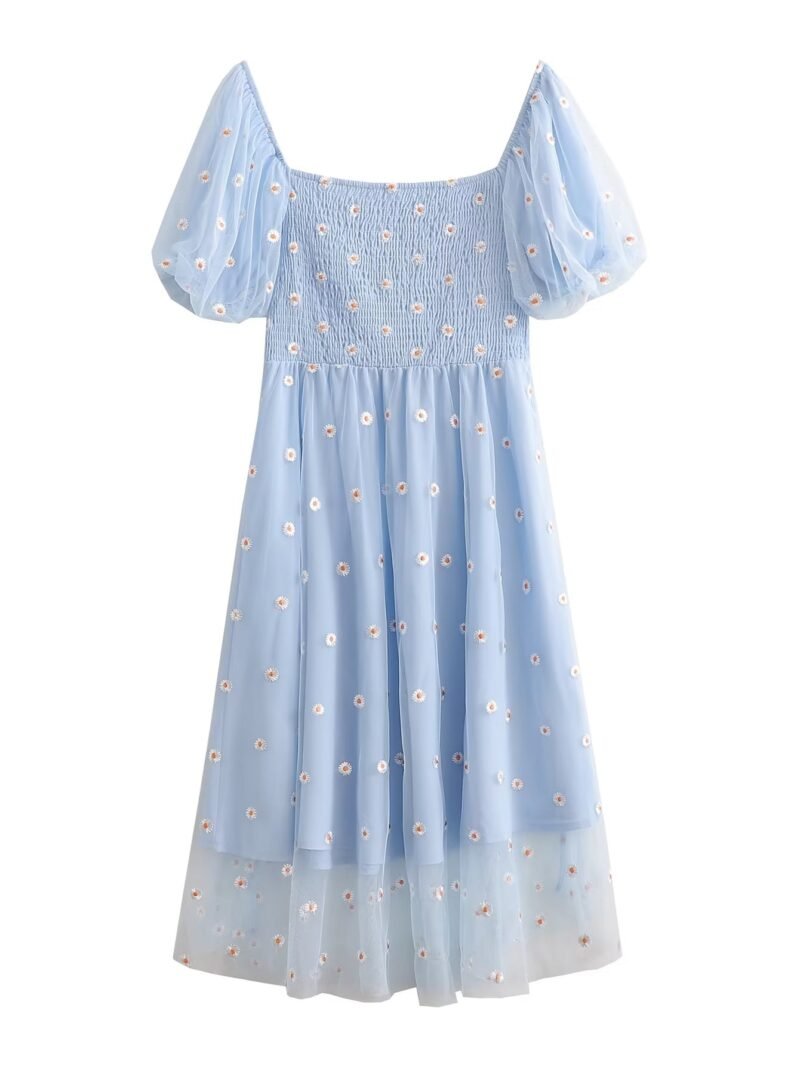 1083069316275896320.jpeg Smocked Puff Sleeve Midi Dress