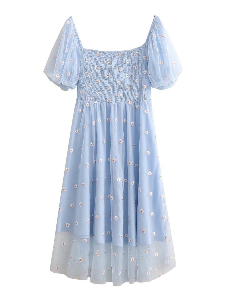 1083069316326227968.jpeg Smocked Puff Sleeve Midi Dress