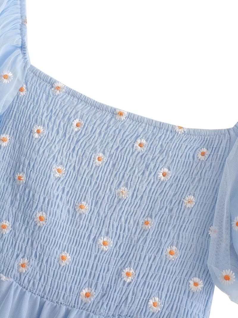 1083069316372365312.jpeg Smocked Puff Sleeve Midi Dress