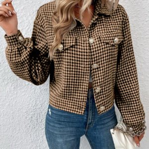 Houndstooth Jacquard Jacket