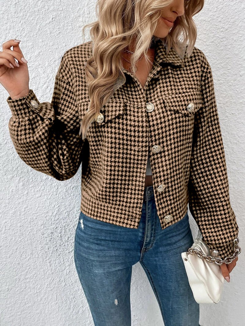 Houndstooth Jacquard Jacket