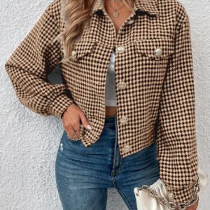 Houndstooth Jacquard Jacket