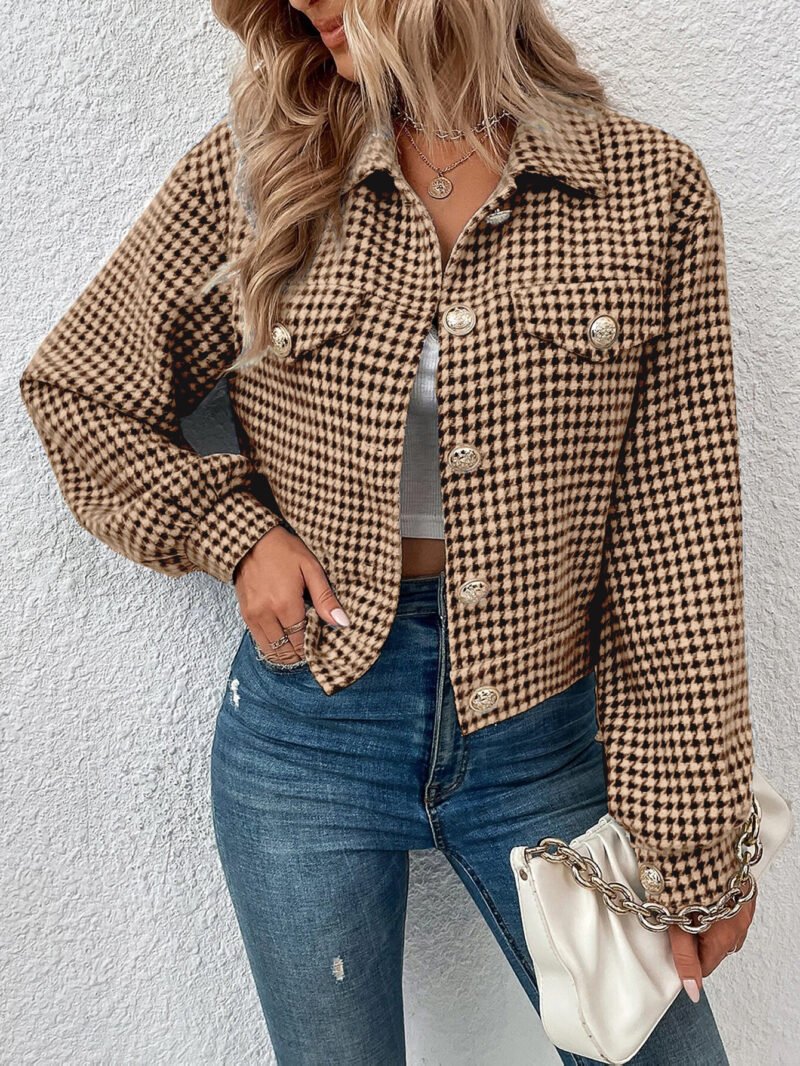 Houndstooth Jacquard Jacket