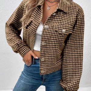 Houndstooth Jacquard Jacket