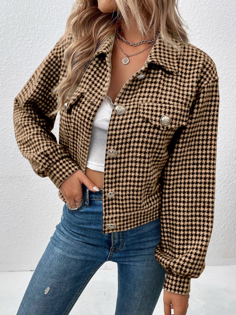 Houndstooth Jacquard Jacket