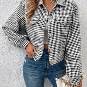Houndstooth Jacquard Jacket