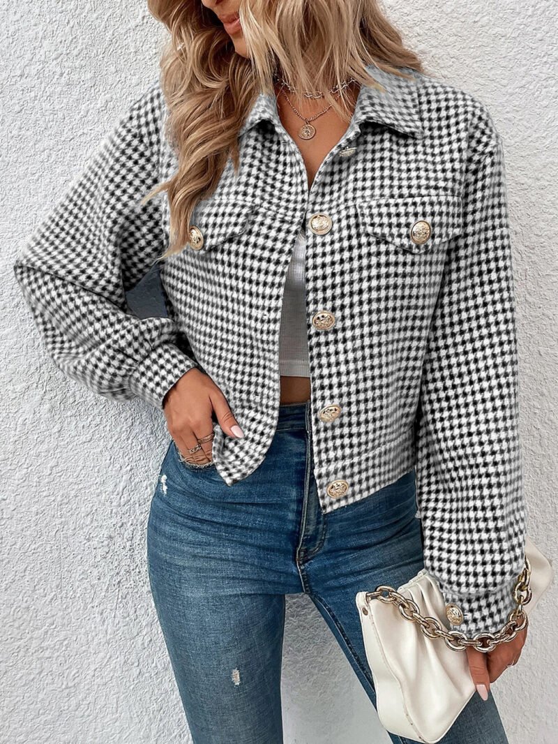 Houndstooth Jacquard Jacket