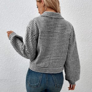 Houndstooth Jacquard Jacket