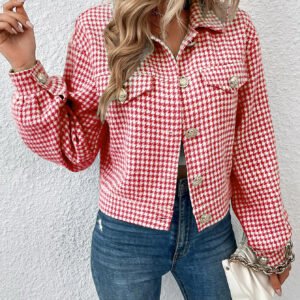 Houndstooth Jacquard Jacket