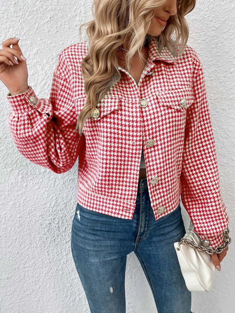 Houndstooth Jacquard Jacket