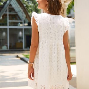 Lace Eyelet Midi Dress