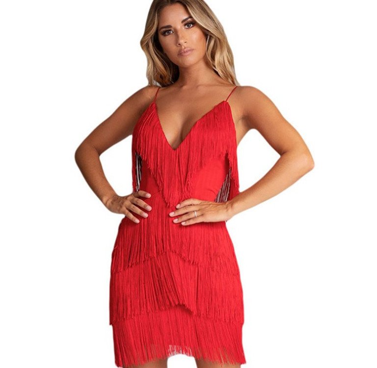 11271042266_1998519435.jpg Fringe Backless A-Line Dress