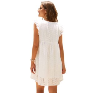 Lace Eyelet Midi Dress